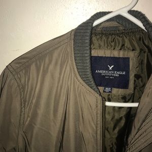 Olive Green Bomber Jacket